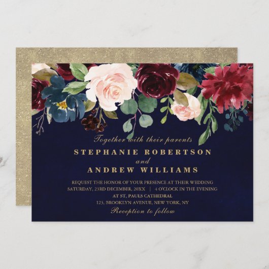 Boho Einladung (Vorne/Hinten)