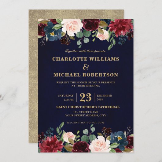 Boho Einladung (Vorne/Hinten)