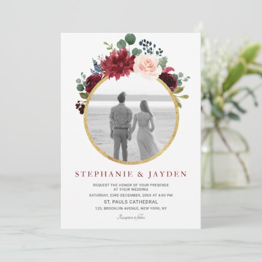 Boho Einladung (Stehend Vorderseite)