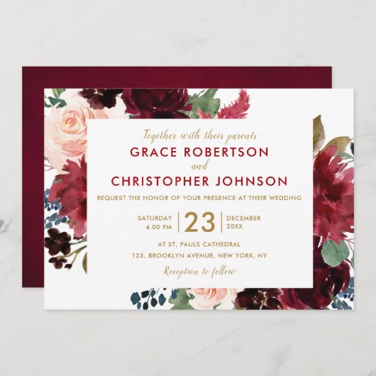 Boho Einladung (Vorne/Hinten)