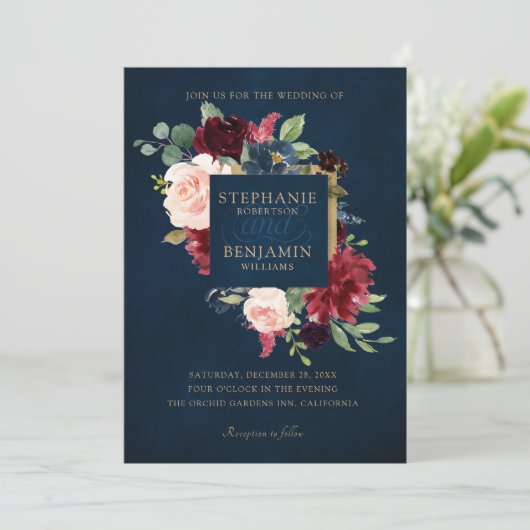 Boho Einladung (Stehend Vorderseite)