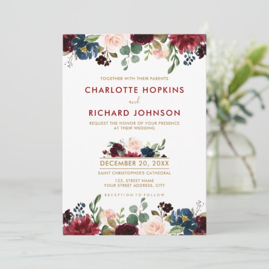 Boho Einladung (Stehend Vorderseite)