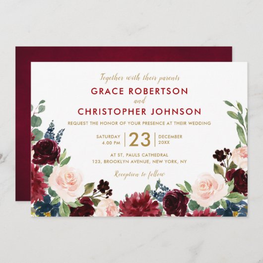 Boho Einladung (Vorne/Hinten)