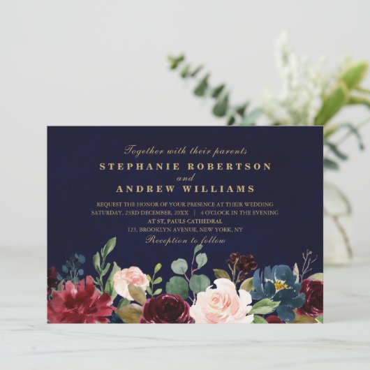 Boho Einladung (Stehend Vorderseite)