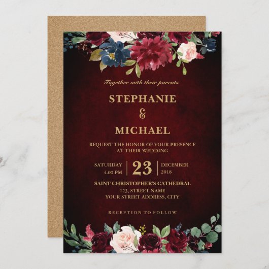 Boho Einladung (Vorne/Hinten)