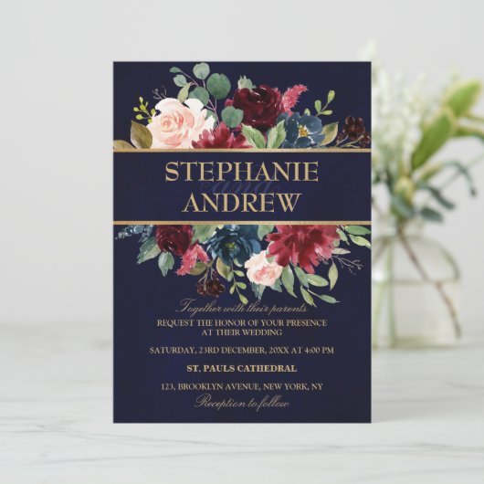 Boho Einladung (Stehend Vorderseite)