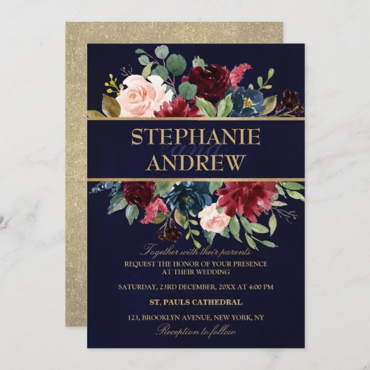 Boho Einladung (Vorne/Hinten)