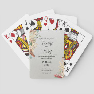 Boho Einladung Spielkarten