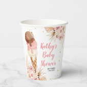 Boho Eiscreme Pampas Grass White Paper Cups Pappbecher (Rückseite)