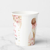 Boho Eiscreme Pampas Grass White Paper Cups Pappbecher (Rechts)