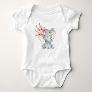 Boho Elefant-Baby-Ballettröckchen-Spielanzug-1. Baby Strampler
