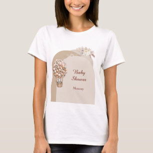 Boho-Elefanten-Heißluftballon Neutrales Mami-wird- T-Shirt