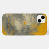 Boho Elegance Abstrakt Mustard & Grau Art Case-Mate iPhone Hülle (Rückseite (Horizontal))