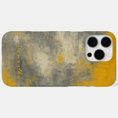 Boho Elegance Abstrakt Mustard & Grau Art Case-Mate iPhone Hülle (Rückseite (Horizontal))