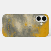 Boho Elegance Abstrakt Mustard & Grau Art Case-Mate iPhone Hülle (Rückseite (Horizontal))