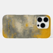 Boho Elegance Abstrakt Mustard & Grau Art Case-Mate iPhone Hülle (Rückseite (Horizontal))
