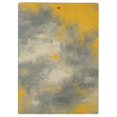 Boho Elegance Abstrakt Mustard & Grau Art Klemmbrett (Rückseite)