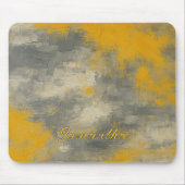Boho Elegance Abstrakt Mustard & Grau Art Mousepad (Vorne)
