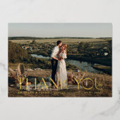 Boho Elegance Horizontal Wedding Card Folieneinladung (Vorderseite)