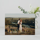 Boho Elegance Horizontal Wedding Card Folieneinladung (Stehend vorne)