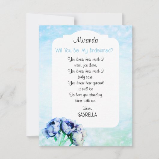 BOHO Elegance! Werden Sie meine Bridesmaid-Karte s Einladung (Vorderseite)