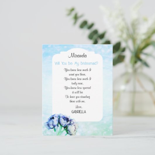 BOHO Elegance! Werden Sie meine Bridesmaid-Karte s Einladung (Stehend Vorderseite)