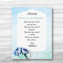 BOHO Elegance! Werden Sie meine Bridesmaid-Karte s Einladung