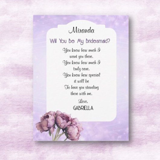 BOHO Elegance! Werden Sie meine Bridesmaid-Karte s Einladung