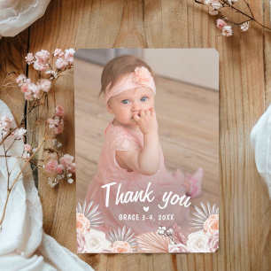 Boho Elegant Baby Shower Vielen Dank Dankeskarte
