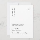 Boho Elegant Beach Foto Wedding Einladung (Rückseite)