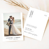 Boho Elegant Beach Foto Wedding Einladung