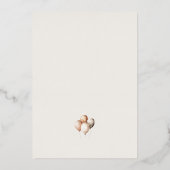 Boho Elegant Bear Air Ballon Babydusche Folieneinladung (Rückseite)