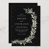 Boho Elegant Bohemische Wasserfarbenwelt Hochzeit Einladung (Vorne/Hinten)