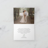 Boho Elegant Botanical Wedding Falte Danke Karte (Innenseite)