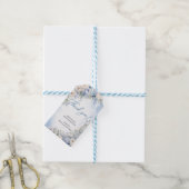 Boho Elegant Dusty Blue und Ivory Brautparty Geschenkanhänger (Mit Garn)