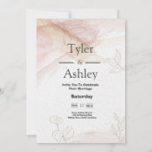 Boho Elegant Floral Watercolor Hochzeit Einladung (Rückseite)