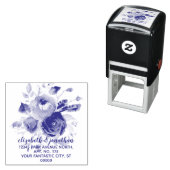 Boho Elegant Floral Wedding Rücksendeadresse Permastempel (Beispiel)