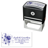 Boho Elegant Floral Wedding Rücksendeadresse Permastempel (Beispiel)