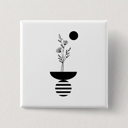 Boho Elegant Flower Button (Vorderseite)