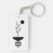 Boho Elegant Flower Schlüsselanhänger (Rückseite)
