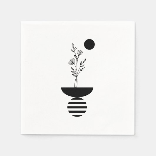 Boho Elegant Flower Serviette (Vorderseite)