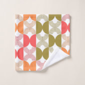 Boho Elegant Line Art Mitte Jahrhundert modern far Badhandtuch Set (Waschlappen)