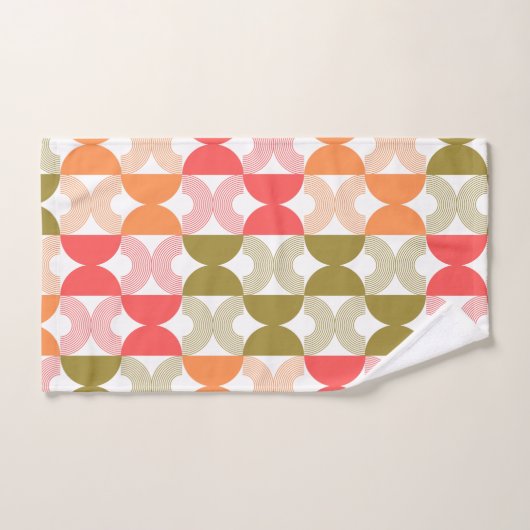 Boho Elegant Line Art Mitte Jahrhundert modern far Badhandtuch Set (Handtuch)