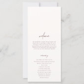 Boho Elegant Modern Wedding Zeremony Program (Vorderseite)