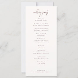 Boho Elegant Modern Wedding Zeremony Program