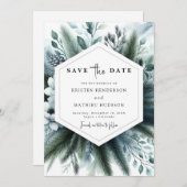 Boho Elegant Mountain Wedding Save The Date (Vorne/Hinten)