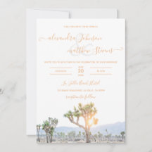 Boho Elegant Orange Joshua Tree Wedding
