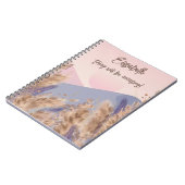 Boho Elegant Pastel Pampas Grass Blush Pink Natur Notizblock (Linke Seite)