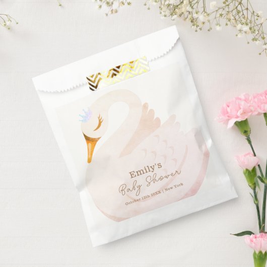 Boho Elegant Princess Swan Girl Baby Shower Geschenktütchen (Versiegelt)