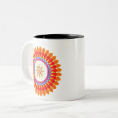 Boho Elegant Rhythmic Euphoria Zweifarbige Tasse (Vorderseite Links)